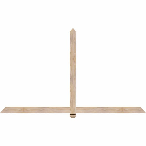 Ekena Millwork Eugene Smooth Timber Gable Bracket, Douglas Fir, 84"W x 49"H x 1 1/2"D x 3 1/2"F, 14/12 Pitch GBW084X49X0204EUG00SDF - main